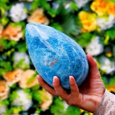 Large 180MM Natural Blue Apatite Stone Rock and Minerals Stone Metaphysical Egg picture