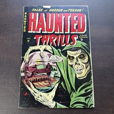 Haunted Thrills 2 Skull Grim Reaper 1952 Ajax-Farrell Atomic Explosion picture