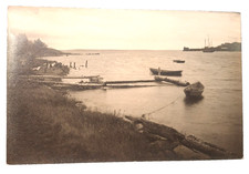 RPPC Belfast Maine Ocean &Boats Photo Postcard Circa 1910 picture