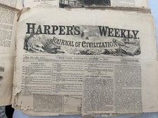 Harper’s Weekly Newspaper 1867 Brooklyn Bridge Suspension & More New York picture