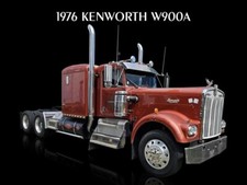 1976 Kenworth Model W900A Sleeper Cab Truck NEW Metal Sign: 12x16