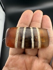 Old Indo Tibetan Agate Etched Stone Wonderful Unique Amulet Bead picture
