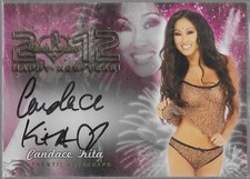 Candace Kita Benchwarmer Happy New Year 2012 Auto Autograph Gold Foil picture