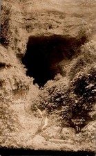 RPPC Grand Gulf Oregon MO Cave Entrance Explorer Bitters Photo Postcard picture