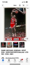 FAME: MICHAEL JORDAN • SPOT FOIL • 2025 FAN EXPO DALLAS • 39/150 LTD picture