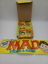 1983 Fleer Mad Magazine Stickers Wax Box 36 Sealed Packs W/RARE Retail Poster  picture