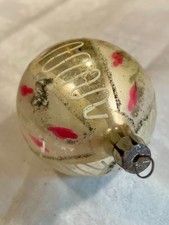 Lot 144 - VTG Pre-WWII Mercury Glass Polish Hand-Painted Hand-Blown Ornament picture