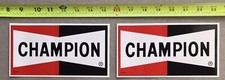 2 Champion spark plugs vintage racing stickers decals NHRA NASCAR INDYCAR picture