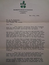 1928 West Orange NJ BARROWS GRASS NURSERIES Lawn Local History picture