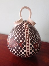 Mata Ortiz vtg FISH wedding vase Mexico paquime art signed Gerardo Ledezma Veloz picture