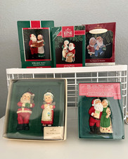 Vintage Hallmark Keepsake Mr. & Mrs. Claus Christmas Ornaments Lot Of 5 In Boxes picture
