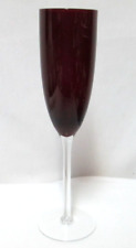 Ruby Red Champagne Flute Glass 9.8