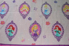 Disney Princess Flat Twin Bed Sheet 2013 Pink Cinderella Aurora Ariel Rapunzel picture
