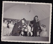 Old Vintage Antique Photograph Two Hobos Performing on Stage at Graduation picture