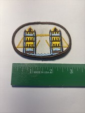 Vintage London Tower Bridge Embroidered Sew On Patch picture