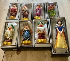 Vintage Christopher Radko Disney Snow White 7 Dwarf Christmas Ornanment 1997 NIB picture