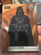 🔥#11/25 Darth Vader 2025 Topps Chrome Black Smugglers Outpost Orange Refractor picture