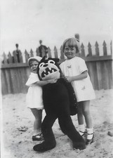 Two Girls with a FELIX THE CAT Stuffed Toy - 1926 Image - 5 x 7 in Print picture