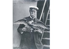 1920 Sir Thomas Lipton Famous Yachtsman America Eagle Glass Negative OOAK picture