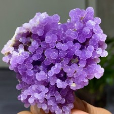 75G Natural purple grape agate quartz crystal granular mineral specimen- picture