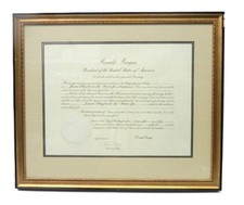 1988 Ronald Reagan Signed Presidential Appointment Co-Signed By George P. Shultz picture
