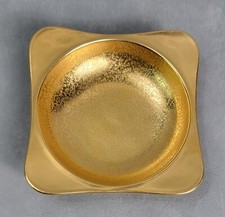 Vintage STOUFFER CHINA Porcelain MCM Goldtone Gilded ASHTRAY picture