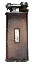 1920-30s Golden Wheel Streamline Lift Arm Petrol Lighter Seems Fully Functional picture