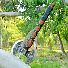 Handmade Viking Double Bit Axe Labrys Style Collectible Axe With Leather Sheath picture