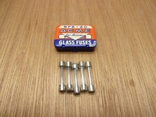 Acme Fuse Tin With Original SFE-20 Glass Fuses Vintage Antique NOS 50-60'S USA  picture