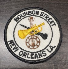 Vintage Bourbon Street New Orleans LA Patch French Quarter Jazz Music Mardi Gras picture