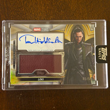 Topps 2025 Marvel Vault Loki Tom Hiddleston Autograph Relic AR-TH 41/45 picture