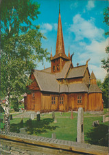 Lom Stave Church Norway Continental Postcard (11385) picture