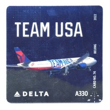 2022 Delta Air Lines TEAM USA A330-900neo | #74 | Beijing Olympics | Pilot Card picture