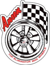 ANSEN TOP ELIMINATOR MAG WHEELS GRUDGE DRAG RACE HOT RAT ROD DECAL STICKER  picture