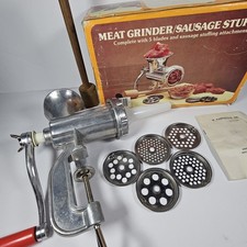 Vintage 1982 MK Meat Mate Meat Grinder Sausage Stuffer 3105 Complete w/ Box picture