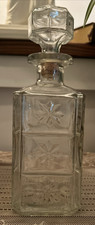 Vintage Walker's Deluxe Bourbon Clear Glass Decanter 1976 Booze picture