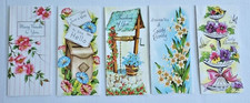 5 VTG Greeting Cards Thank You Hello Speedy Recovery Unused Vintage LOT Alpine picture
