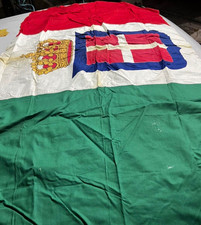 Vintage Italian Flag Red White Green with Coat of Arms picture