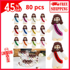 80 Pack Little Jesus Figures Loves You, Tiny Mini Jesus Figurines in Bulk NEW. picture