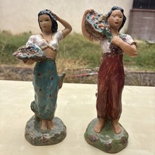Joy Thompson Pasadena Ceramic Girl WFruit Basket Summer Figure 1940-50’s Signed picture