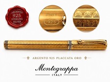 MONTEGRAPPA Ballpoint Pen SILVER 925 Gold Greek Reminiscence Vintage picture