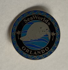 SeaWorld Sea World Orlando - Manatee - Amusement Park - Rare Vintage Pin picture