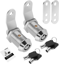 2 Pack Keyed Alike RV Storage Locks with Keys for Cabinets and Tool Boxes picture