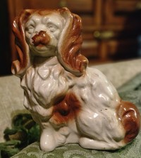 Unusual 1900s Early Staffordshire Dog Modelled In The Round Unknown Maker/Model picture