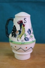 California Provincial Rooster Salt Shaker Green Handle Metlox picture