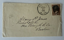 1874 Old Colony Railroad Company Boston Massachusetts Letter & Postal Cover 2c picture