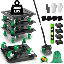 Heavy Duty Furniture Dolly 360 Rotate 5 Wheels 3000 Lbs Capacity 5.3X5.3 In picture