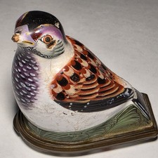 Antique 18thC Bilston South Staffordshire Enamel Bird Bonbonniere Trinket Box picture
