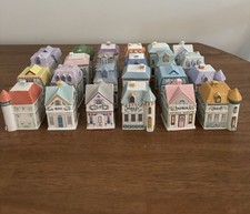 Vintage 1989 Lenox Spice Village Complete Set Of 24 Houses No Rack picture