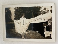 VTG 1920s Flapper Knickers Fashion Auto Camping Niagara Falls Road Trip Snapshot picture